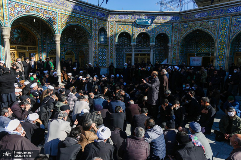 دسته عزاداران فاطمی به دعوت آیت الله العظمی صافی گلپایگانی