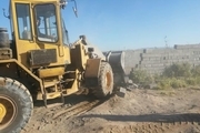 ۴۰ مورد ساخت و ساز غیرمجاز در اراضی کشاورزی پاکدشت تخریب شد