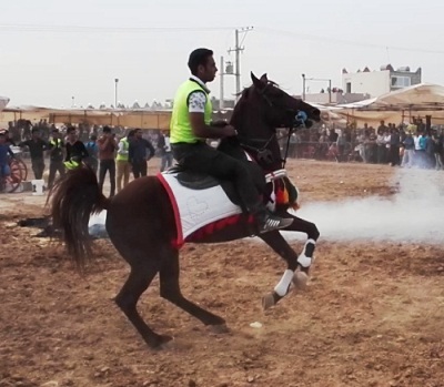 نخستین دوره نمایش سواره اسب کرد درشهر خشکرود زرندیه برگزار شد