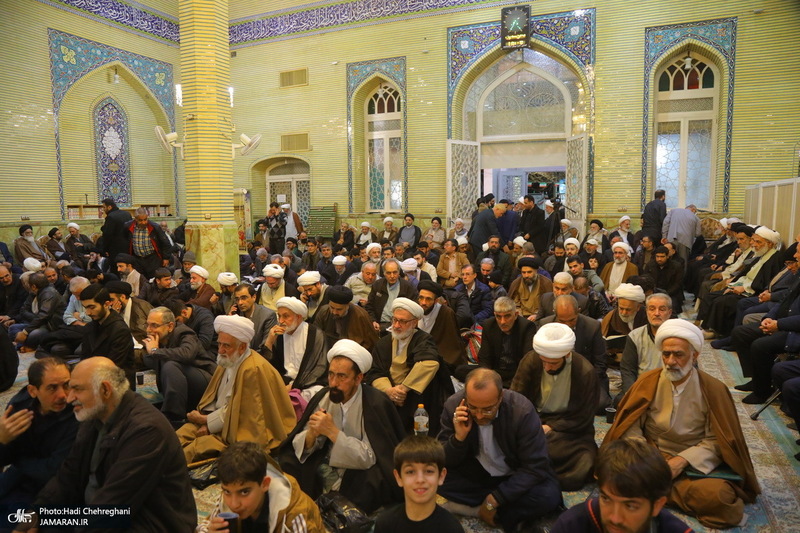 مراسم چهلمین روز درگذشت مرحوم آیت الله سید هادی سیستانی در قم‎