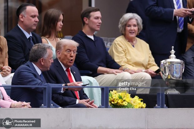 عکس| ترامپ میهمان ویژه جدال آلکاراس و سینر در فینال یواس اوپن