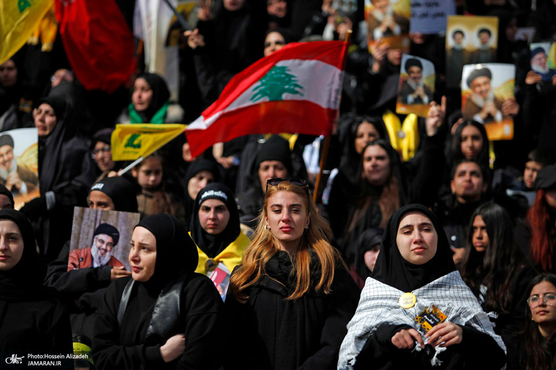 تصاویر اختصاصی جماران از مراسم تشییع شهیدان سید حسن نصرالله و سید هاشم صفی الدین -1