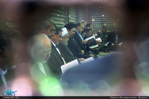 تجدید میثاق رئیس جمهور و هیات دولت با آرمان حضرت امام(س) 