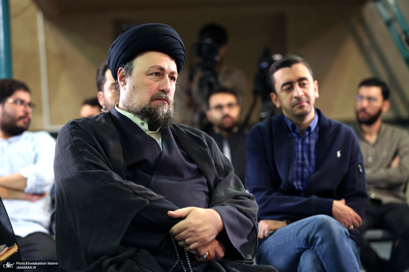 دیدار اعضای جبهه فرهنگی نقلاب اسلامی با سید حسن خمینی