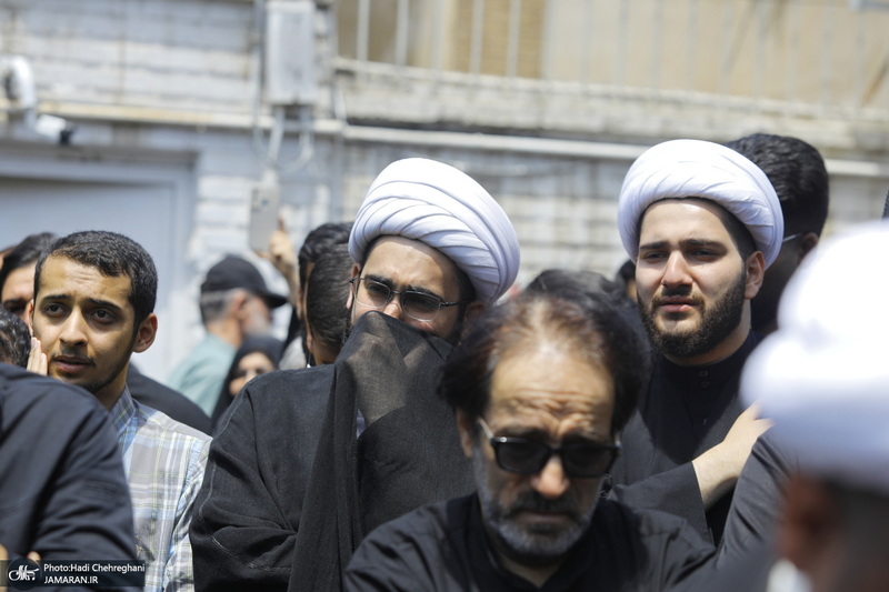 دسته عزاداری روز شهادت امام جعفر صادق (ع) با حضور آیت الله العظمی وحید خراسانی