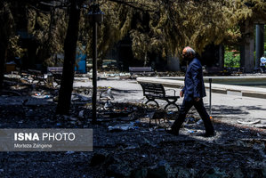 تصاویری از ساختمان شیشه‌ای سازمان صدا و سیما پس از تجاوز وحشیانه رژیم صهیونیستی