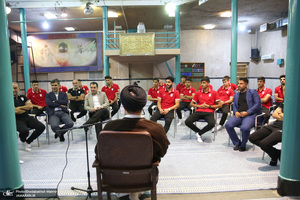 دیدار اعضای تیم ملی فوتبال نوجوانان ایران با سید حسن خمینی