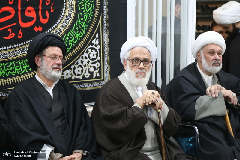 عزاداری شهادت حضرت فاطمه(س) در بیت آیت الله دوستی زنجانی با حضور سید حسن خمینی