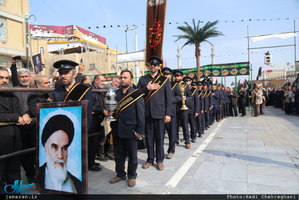 دسته عزاداری خادمان حرم حضرت معصومه ( س) در روز شهادت امام رضا (ع)