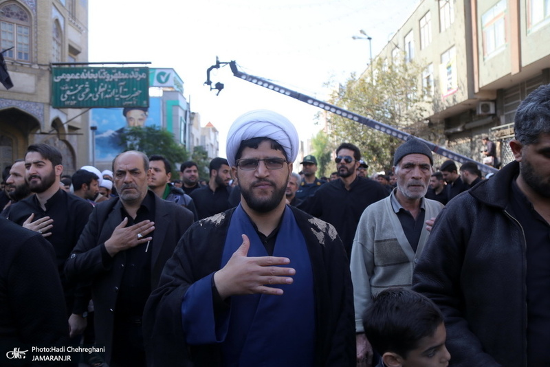 دسته عزاداری شهادت امام عسکری(ع) با حضور آیت العظمی وحید خراسانی