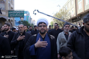 دسته عزاداری شهادت امام عسکری(ع) با حضور آیت العظمی وحید خراسانی