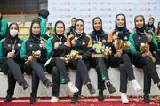 جشن قهرمانی تیم والیبال زنان سایپا در لیگ برتر