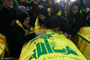 مراسم تشییع شهدای حزب الله در بیروت