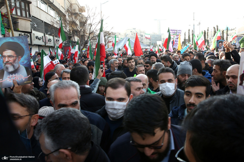 حضور سید حسن خمینی در اجتماع بزرگ مردم تهران