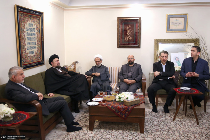 حضور سید حسن خمینی در منزل مرحوم زهرا شجاعی