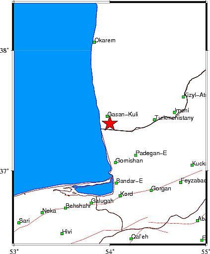 زلزله 3.9 ریشتری شمال و غرب گلستان را تکان داد
