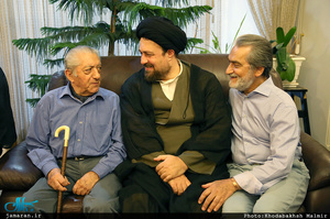 دیدار سید حسن خمینی با عزت الله انتظامی
