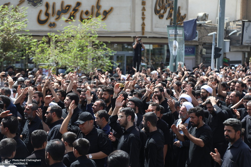 دسته عزاداری شهادت امام عسکری (ع) با حضور آیت‌الله العظمی وحید خراسانی