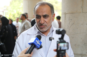 تجمع «از کربلای ایران تا کربلای غزه؛ یادمان شهدای کودک ایران و غزه» در بیمارستان امام خمینی