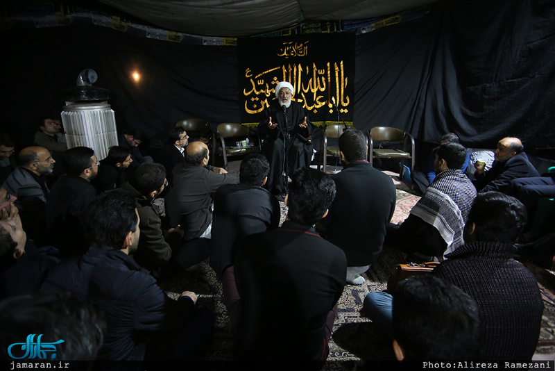 مراسم عزاداری شب بیست و هشتم صفر در محضر استاد امجد