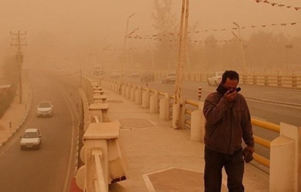 هجوم دوباره ریزگردها به استان حضور دریادار سیاری در کرمانشاه