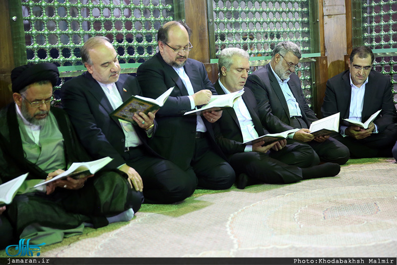 تجدید میثاق رئیس جمهوری و هیات دولت با آرمان های حضرت امام(س)
