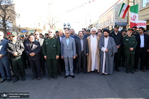 مراسم 12 بهمن و گلباران بیت امام خمینی(س) در قم