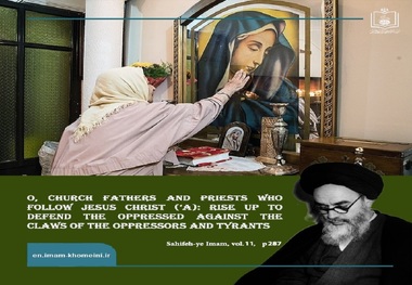  Quotes in photo descriptions:  Imam Khomeini's recommendations to the Jesus Christ nation