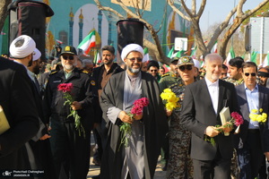 مراسم آغاز دهه فجر در بیت حضرت امام خمینی (س) در قم