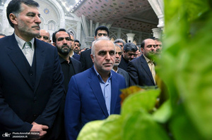 تجدید میثاق وزیر و کارکنان وزارت اقتصاد و امور دارایی با آرمان‌های امام(س)