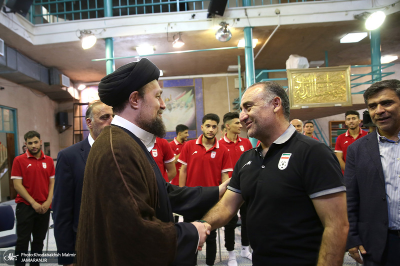 دیدار اعضای تیم ملی فوتبال نوجوانان ایران با سید حسن خمینی