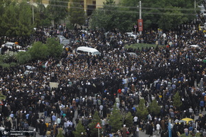 تشییع باشکوه پیکر رئیس جمهوری و یارانش در قم - 2