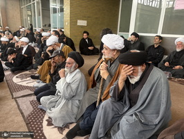 مراسم عزاداری روز تاسوعای حسینی در بیوت مراجع و علماء‎