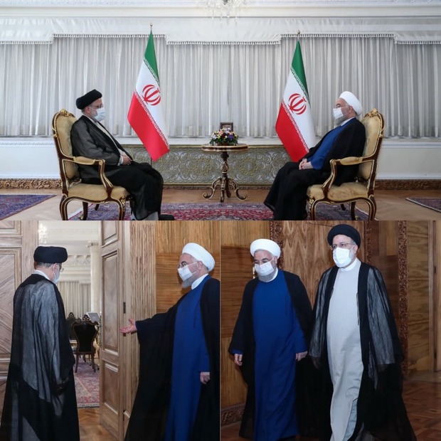 دومین دیدار رییسی با روحانی پس از انتخابات + عکس