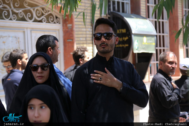 دسته عزاداری امام جعفرصادق(ع) با حضور حضرت آیت الله وحید خراسانی