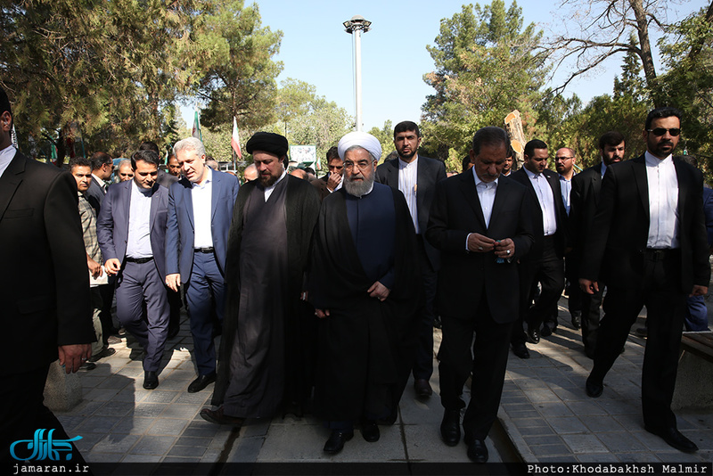 تجدید میثاق رئیس جمهور و هیات دولت با آرمان حضرت امام(س) 