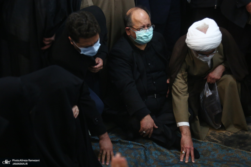 مراسم تشییع و خاکسپاری پیکر آیت الله ری شهری (ره) در حرم حضرت عبدالعظیم حسنی (ع)