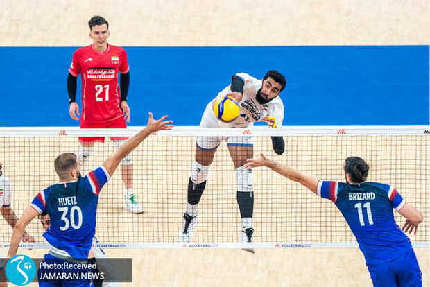لیگ ملت های والیبال| ایران صفر-  ۳ فرانسه؛ انگیزه اسیر ستاره های خروس نشان+عکس