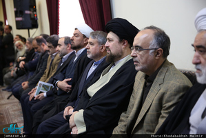 دیدار وزیر و معاونان وزارت فرهنگ و ارشاد اسلامی و جمعی از هنرمندان با سید حسن خمینی
