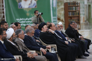مراسم تجدید میثاق رئیس و نمایندگان مجلس شورای اسلامی با آرمان های امام خمینی (س)