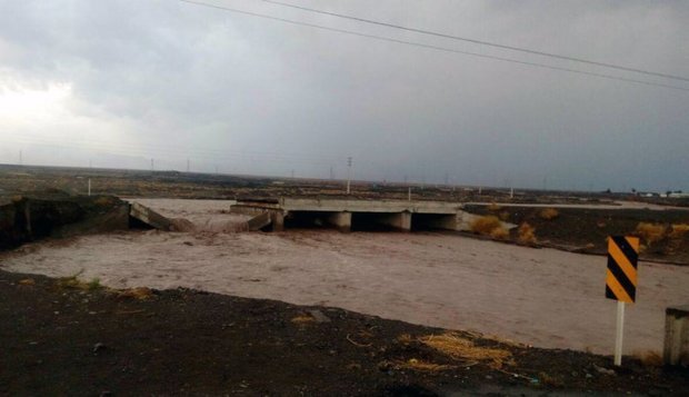 سیلاب پل ارتباطی راه روستای' سررک 'کیار را تخریب کرد
