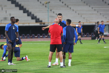 تمرین تیم فوتبال النصر عربستان قبل از بازی مقابل پرسپولیس