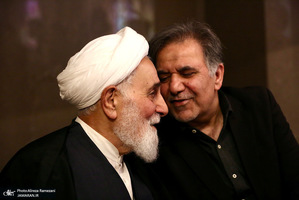 مراسم ختم مادر همسر حجت السلام ‌و المسلمین علی اکبر ناطق نوری و عباس آخوندی