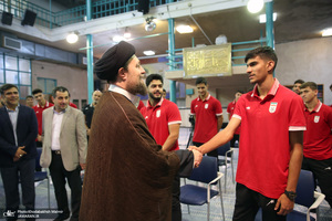 دیدار اعضای تیم ملی فوتبال نوجوانان ایران با سید حسن خمینی