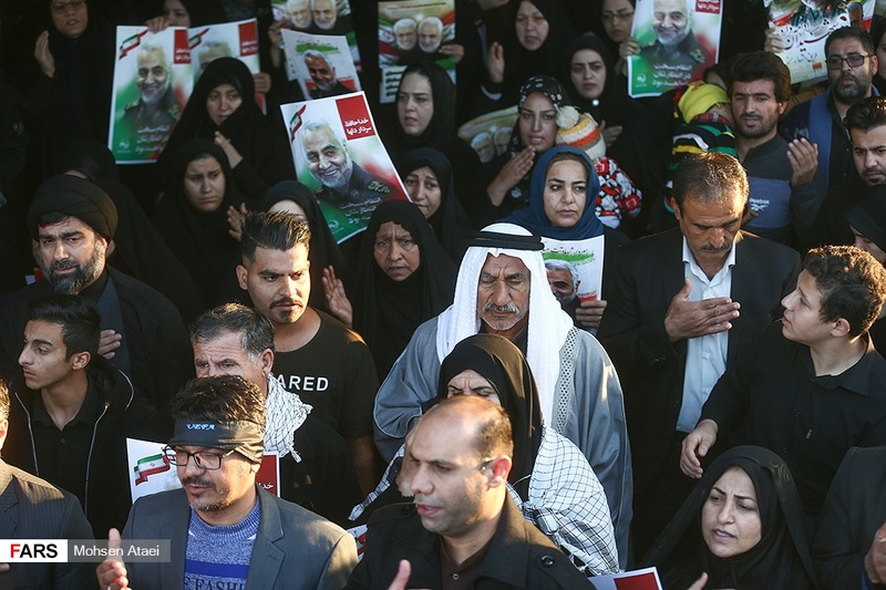 تشییع باشکوه پیکر مطهر شهید حاج قاسم سلیمانی در اهواز