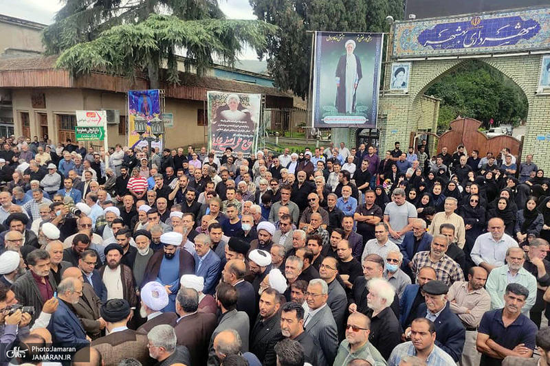 مراسم خاکسپاری حجت الاسلام والمسلمین علی اصغر رحمانی خلیلی در بهشهر