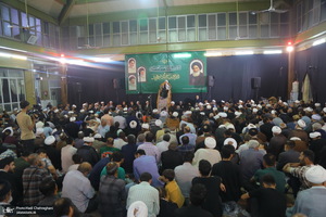 مراسم چهلمین روز تدفین رهبر شهید در دفتر آیت الله العظمی سیستانی در قم