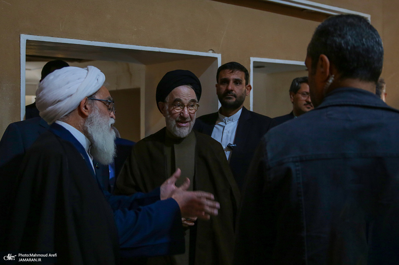 بازدید سید محمد خاتمی از باغ دولت آباد یزد