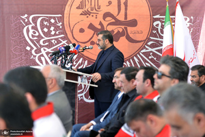 بدرقه 22 هزار امدادگر هلال احمر از جوار حرم امام خمینی (س)