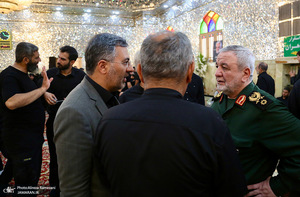 مراسم تشییع پیکر شهیدان سردار حسین سلامی و مسعود شانه ای